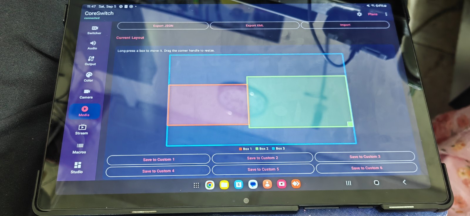 SuperSource layout canvas